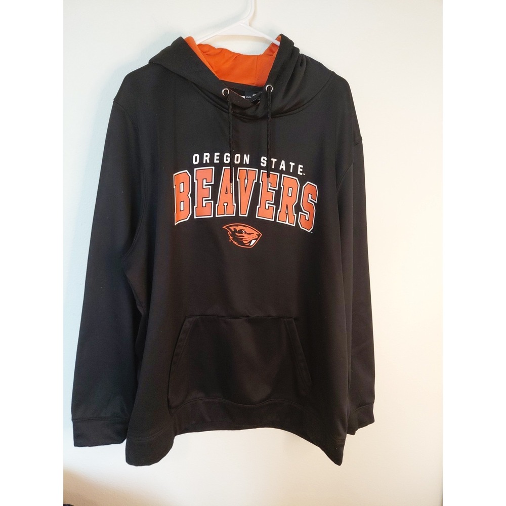 Oregon State Hoodie Mens 3XL Black Beavers Spell Out Embroidered OSU Colosseum